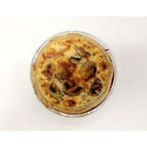 Bacon and mushroom quiche