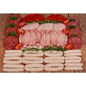Bbq Pack Selection of raw meat from bbq pack