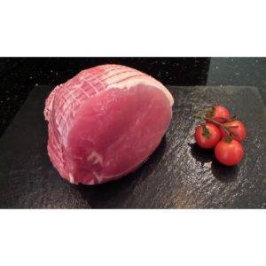 raw gammon joint with tomatoes