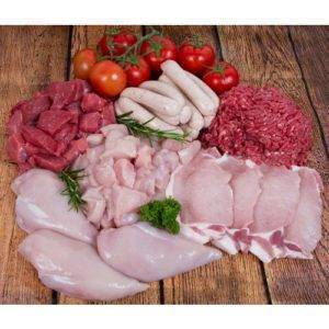 Weekly value meat pack E raw meat selection