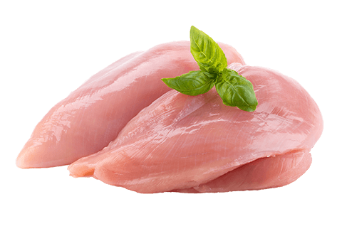 Raw chicken fillets