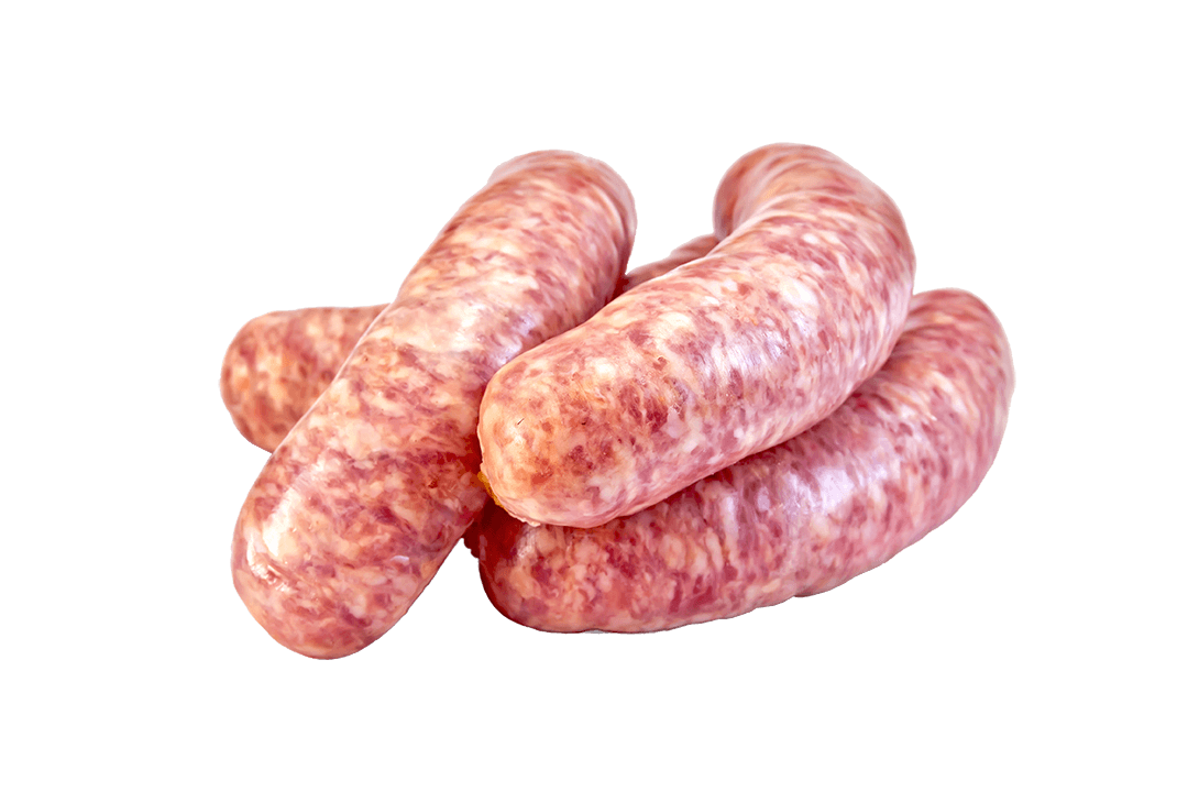 Raw pork sausages