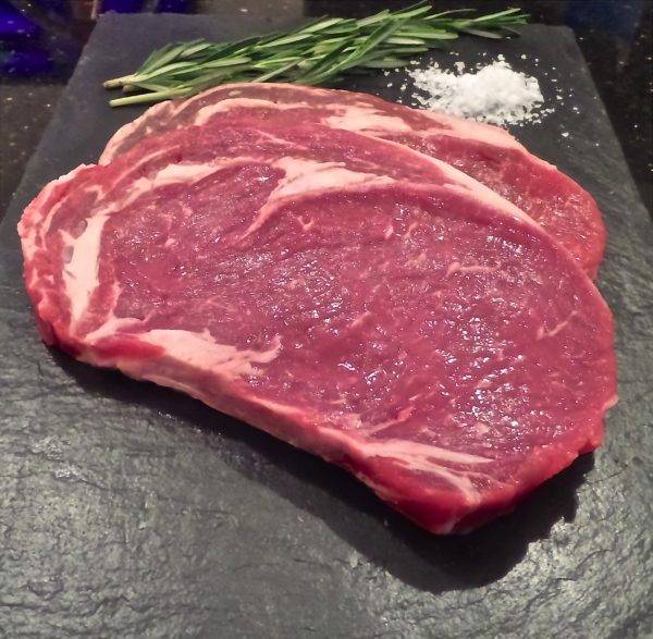 rosemary and rib eye steak