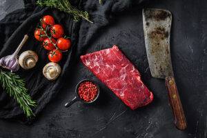 steak being prepared