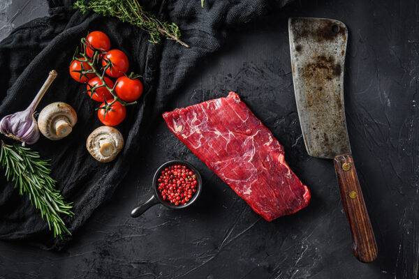 steak being prepared