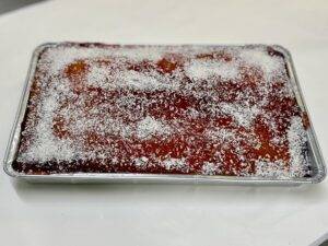 Jam and Coconut cake tray